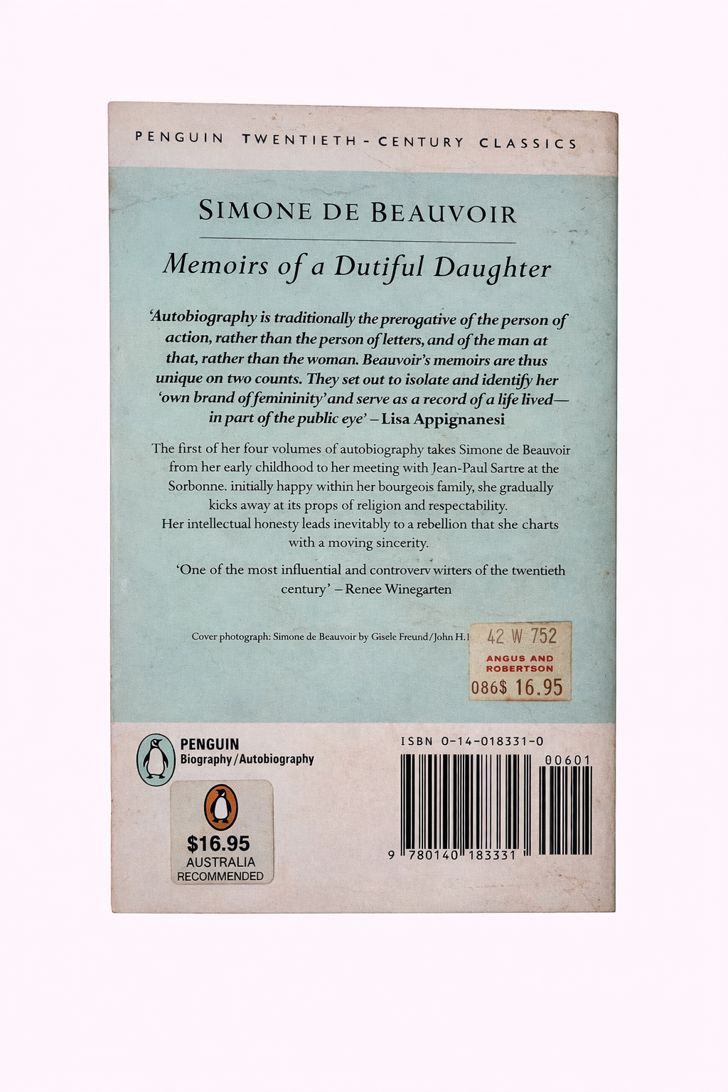 Simone de Beauvoir - Memoirs of a Dutiful Daughter